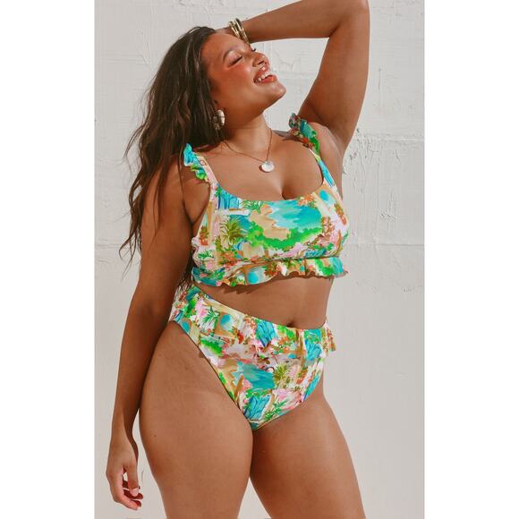 Show Me Your Mumu Island Ruffle Bottom in Palermo Spritz L NWT - Picture 4 of 9